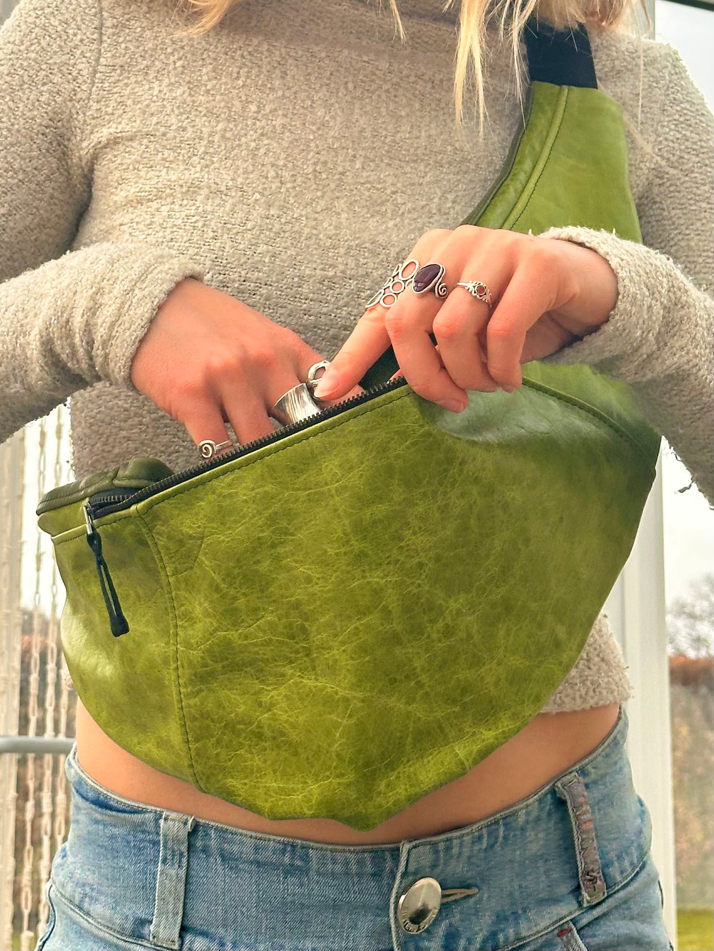 Grøn, Crossbody-taske